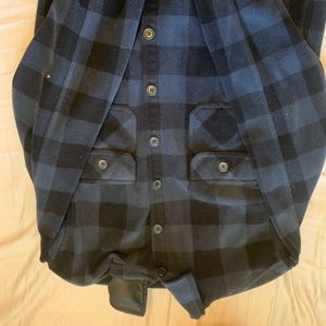 navy blue flannel sweater